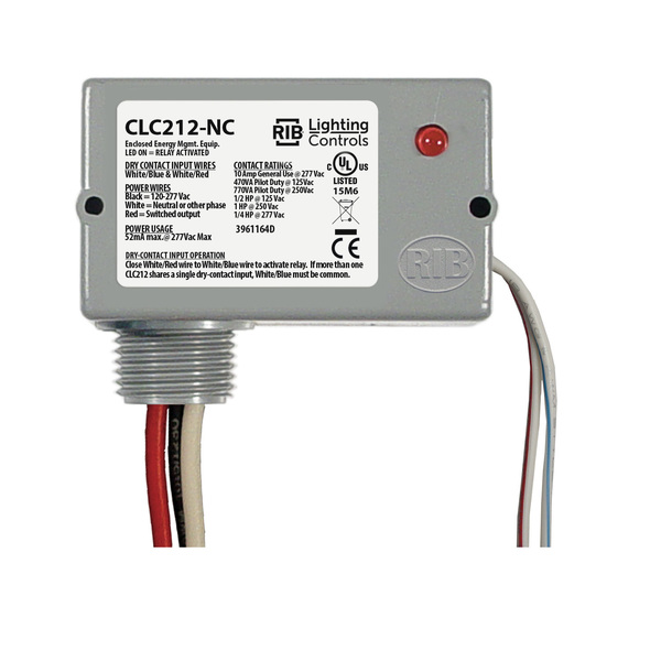 Functional Devices-Rib Closet Light Controller Relay, 10 Amp SPST-N/C, Separated Class 2 Dry CLC212-NC